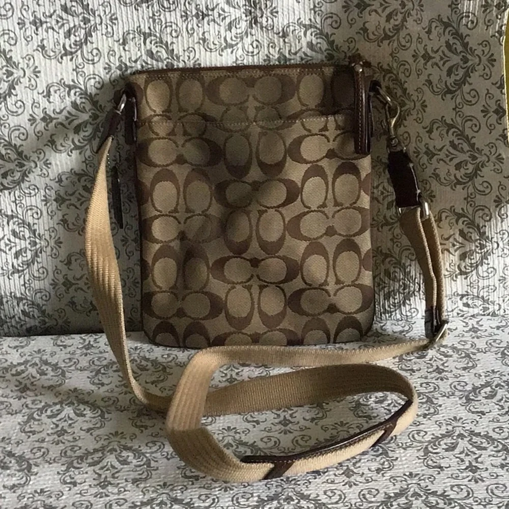 Coach Brown Patterned Crossbody Bag
